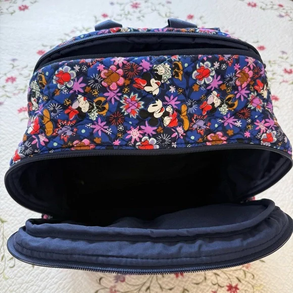 Vera Bradley Disney Mickey & Minnie Sweet Floral Blue Large Backpack NWT Mickey & Minnie Sweet Floral Blue – Vera Bradley Outlet Store main image 3